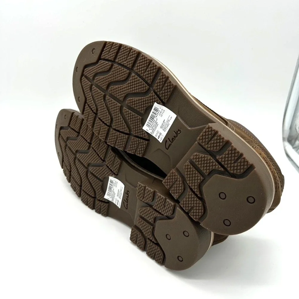 CLARKS Morris Low AP Shoes Men's US 7.5M Brown Beeswax Leather Casual (No Box)‎